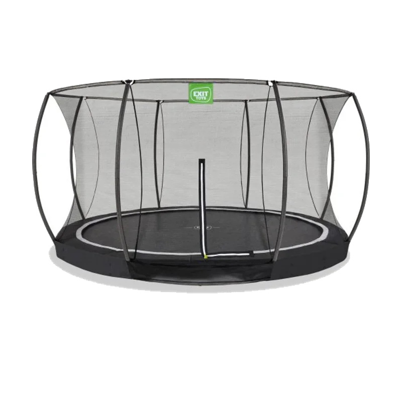 EXIT Black Edition inground trampoline Ø 427 cm (zwart)
