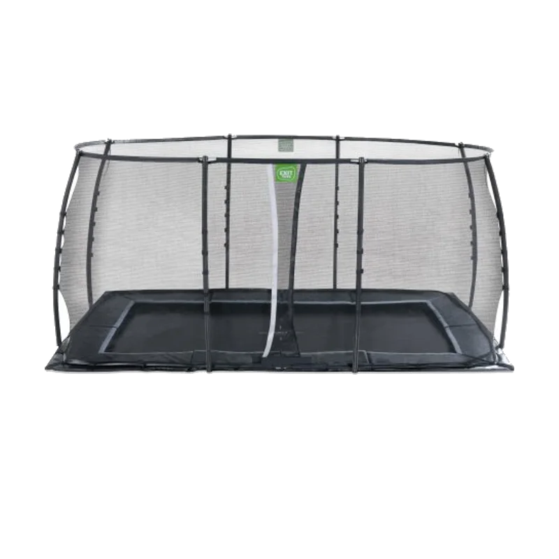 EXIT Dynamic groundlevel trampoline 244 x 427 cm (zwart)