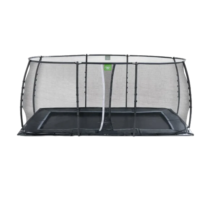 EXIT Dynamic groundlevel trampoline 305 x 519 cm (zwart)