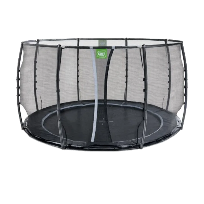 EXIT Dynamic groundlevel trampoline Ø 366 cm (zwart)