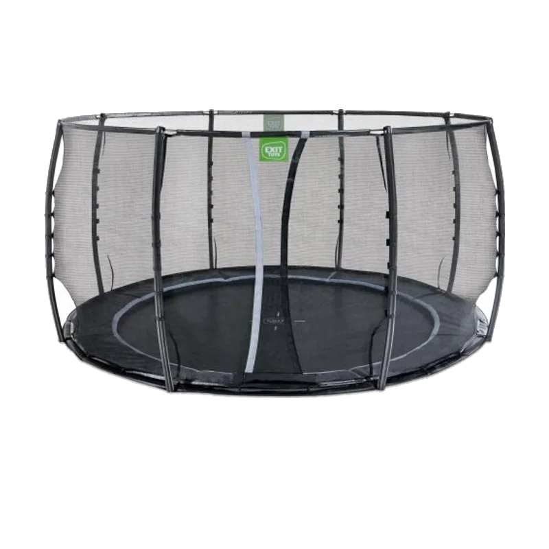 EXIT Dynamic groundlevel trampoline Ø 427 cm (zwart)