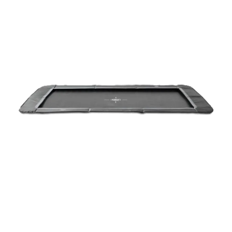 EXIT InTerra groundlevel sports trampoline 214 x 305 cm (zwart)