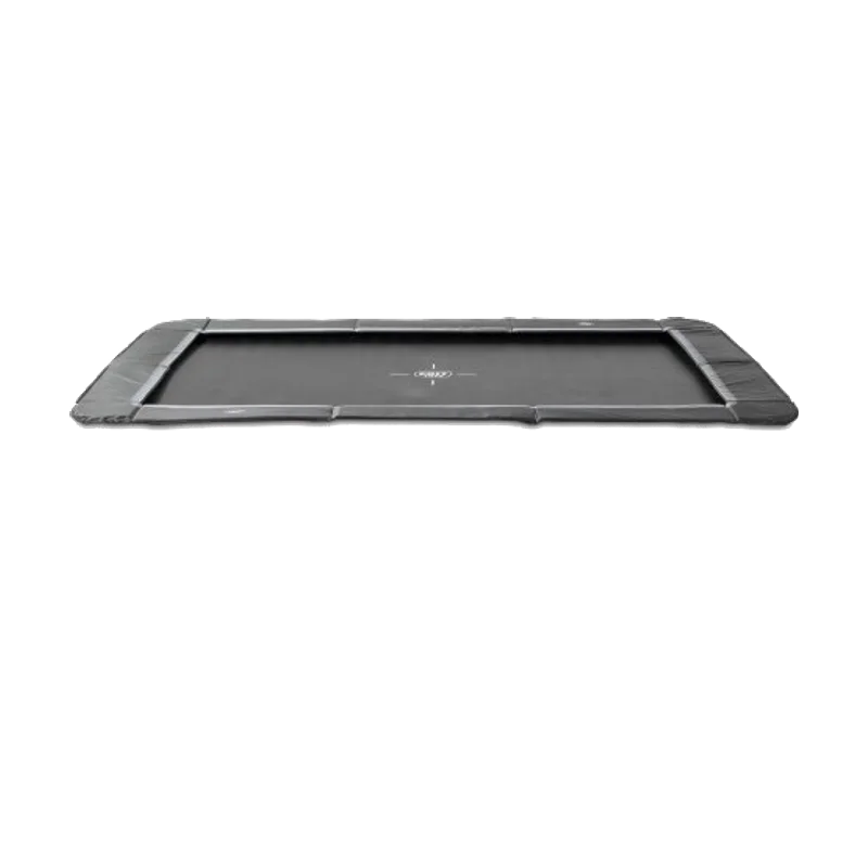 EXIT InTerra groundlevel sports trampoline 244 x 366 cm (zwart)